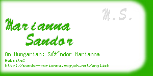 marianna sandor business card